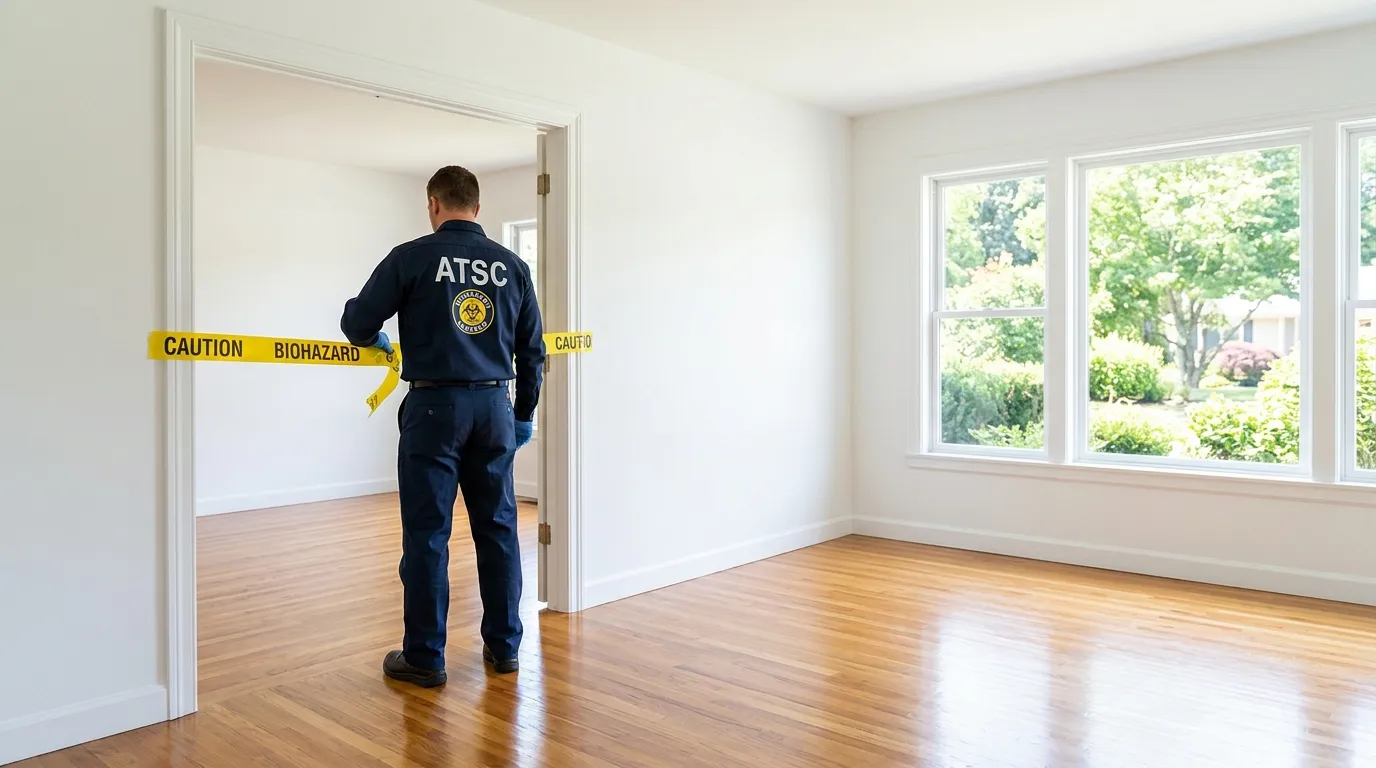 Certified biohazard cleanup crew performing Crime Scene Cleanup in Trooper